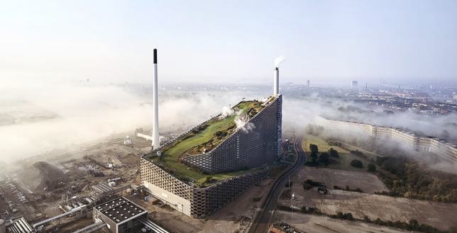 Arial shot of ARC Amager Ressourcecenter