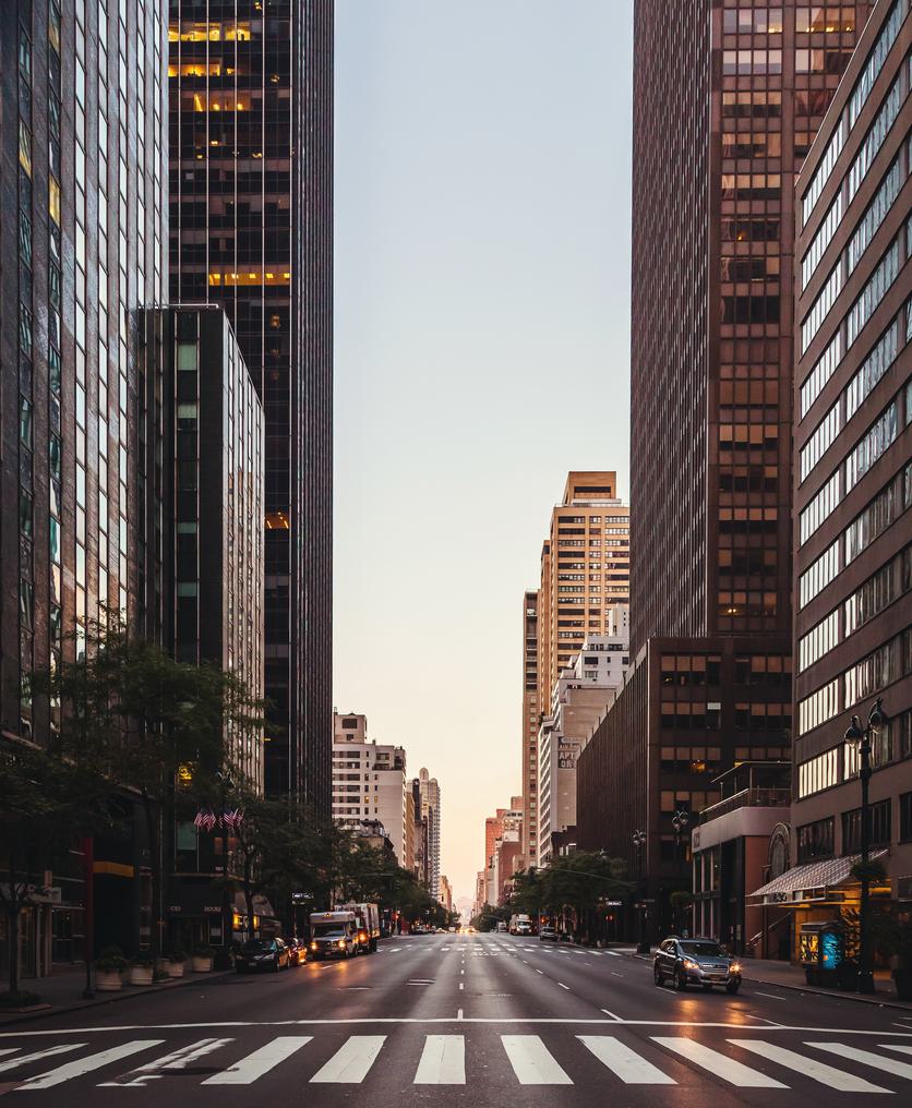 City street at eye level